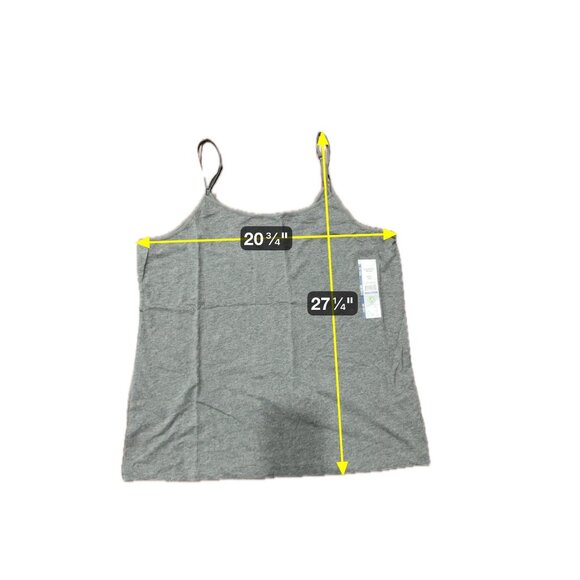 NWT Time And Tru Womens Grey Adjustable Spaghetti Strap Camisole Top SZ XXXLarge - Picture 8 of 9
